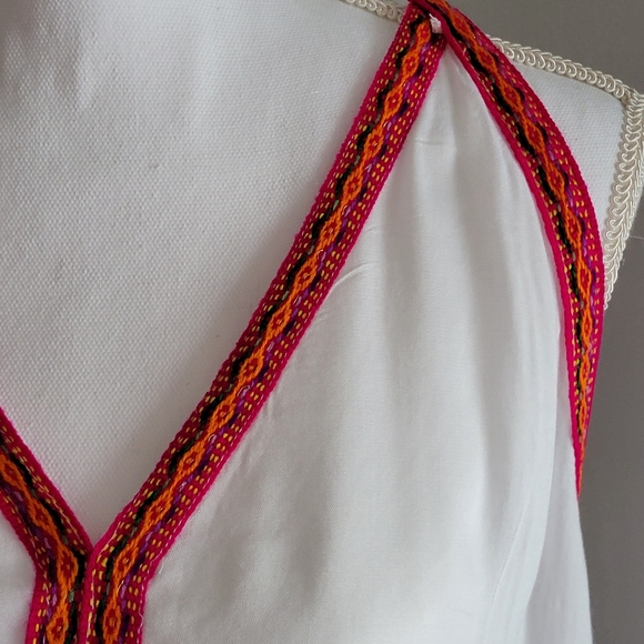 Raviya White Sleeveless Embroidered Cover-Up Dress - Picture 5 of 8